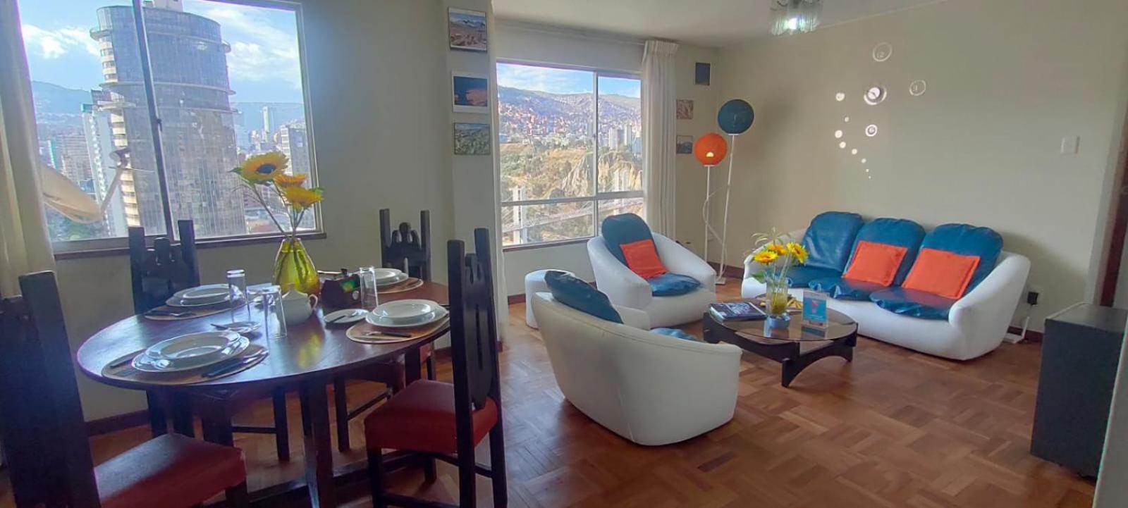 Piso 20a, Centrico, Cerca Embajada Americana, Teleferico, Malls, Vistas Panoramicas Y Seguro Apartamento La Paz